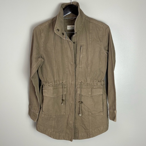 Marine Layer Olive Green Elle Women's‎ 100% Cotton Utility Jacket Size XS - Picture 3 of 16